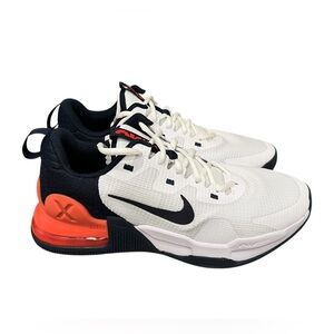NIB Nike Men's Air Max Alpha Trainer 5 White/Navy Blue/Crimson Sneakers Size 7.5